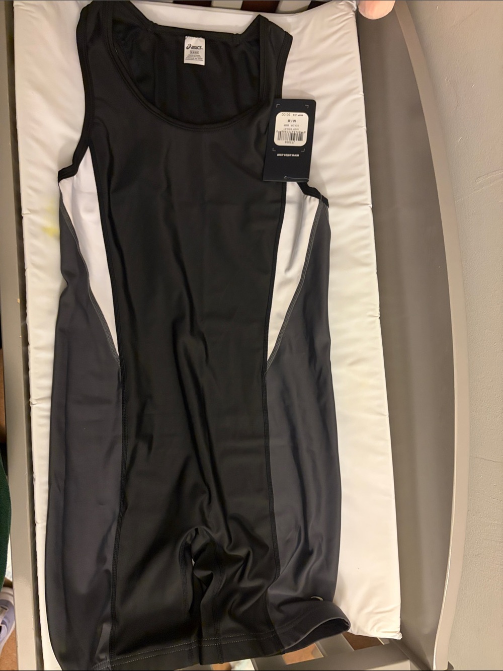 ASICS Black and White Athletic One-Piece